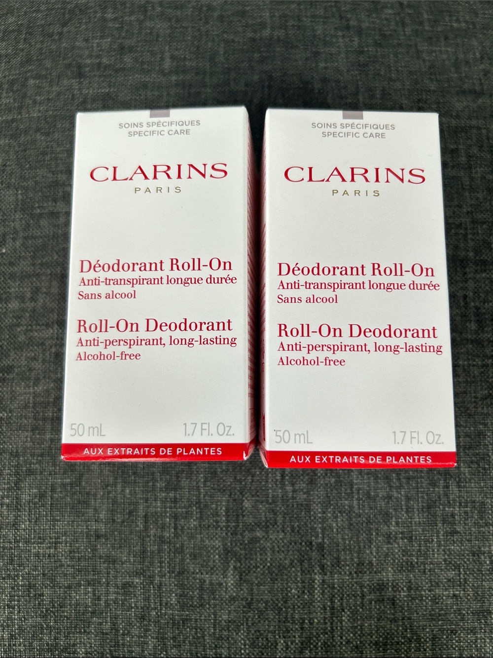 NEW 🆕 TWO Clarins Women’s Roll-On Deodorant - Anti-perspirant, alcohol free